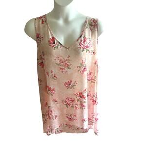 Torrid‎ Pink Floral 4 Soft Girl Summer Blouse Romantic Cottagecore Boho Coquette